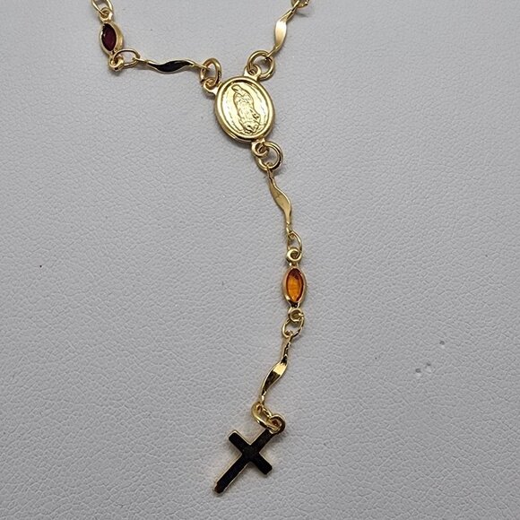 Brand New Brazilian 18k Gold Filled Multi color Virgen De Guadalupe Bracelet - Picture 5 of 5